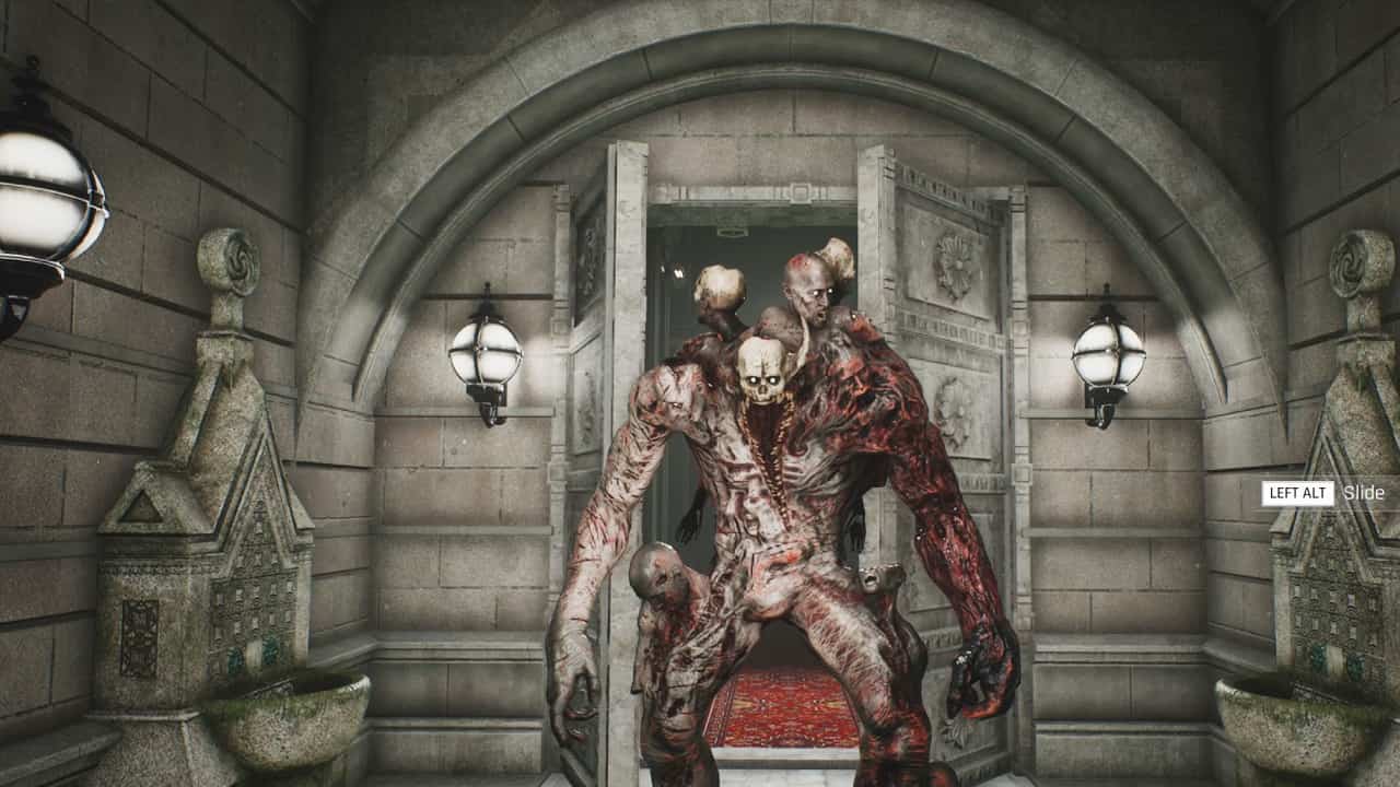 Trepang2 bosses list: Specter 3 Actual enters the arena through a set of large stone doors.