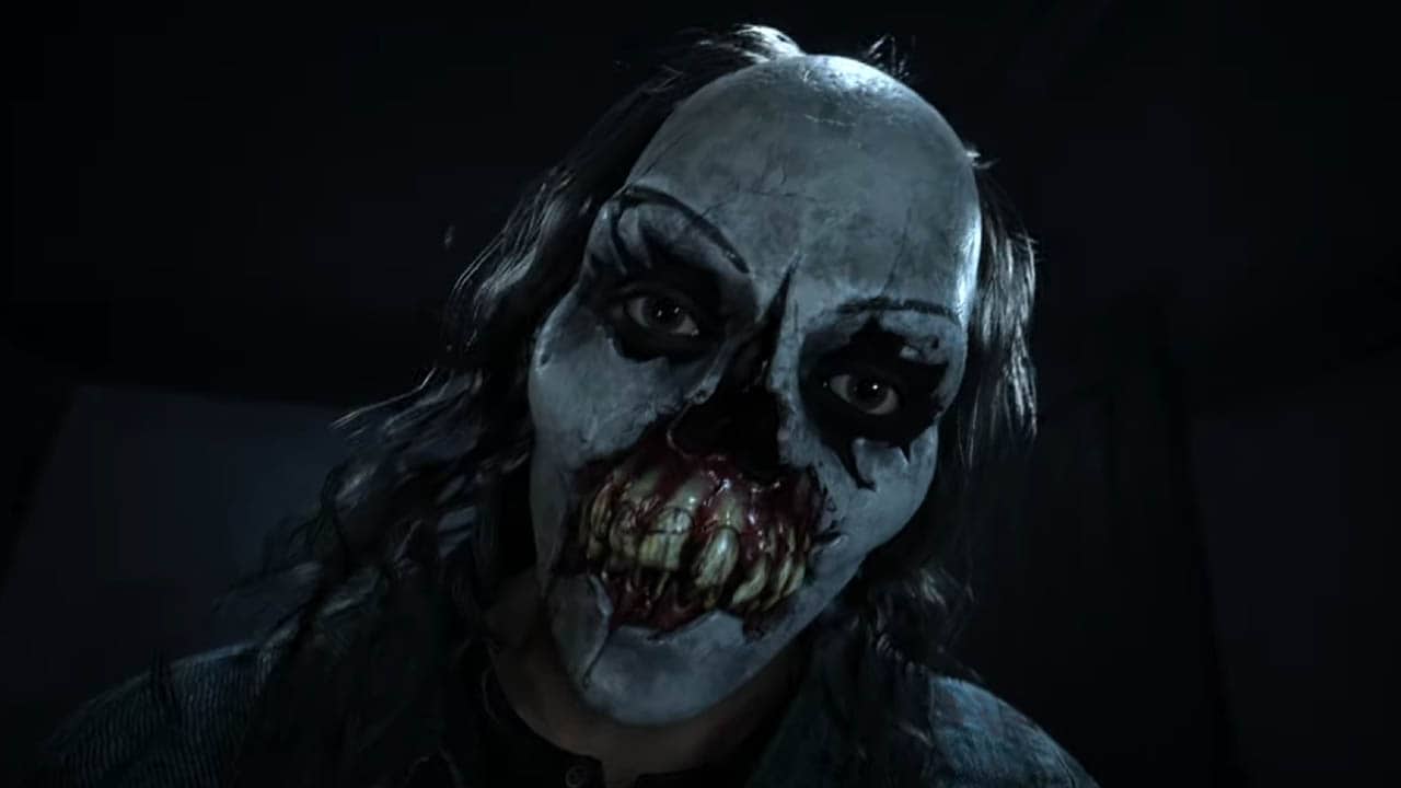 An Until Dawn 'enhanced version' confirmed for PlayStation 5 and PC later this year featuring a person with a scary face.