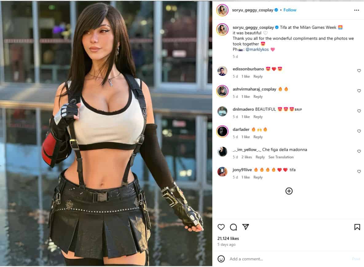 Final Fantasy 7 Tifa cosplay by soryu_geggy_cosplay