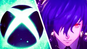Xbox logo next to Persona 3 Reload protagonist
