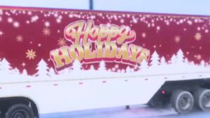 GTA Online happy holidays truck closeup