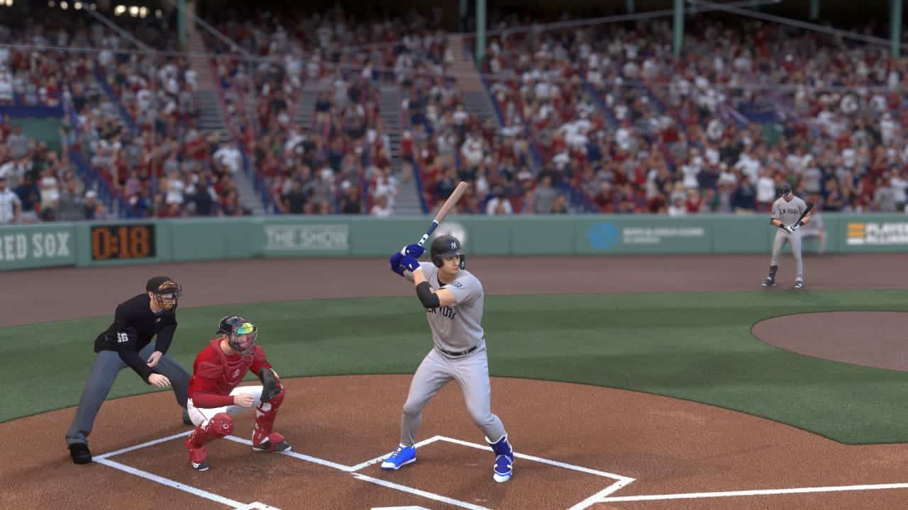 Best equipment in MLB The Show 24: Player batting at Fenway Park