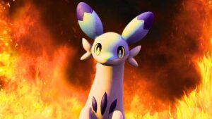 Palworld pal chillet surrounded by fire