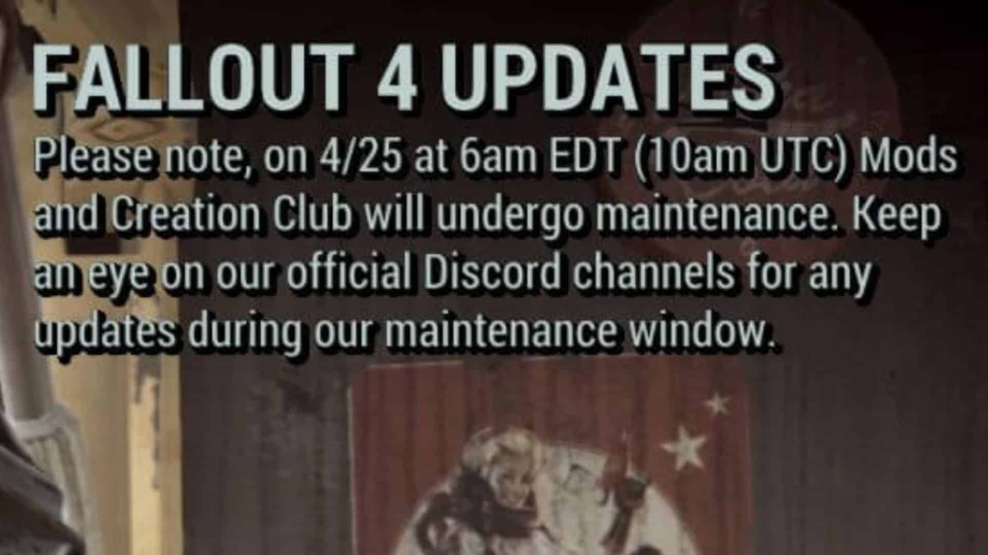 Fallout 4 update maintenance time