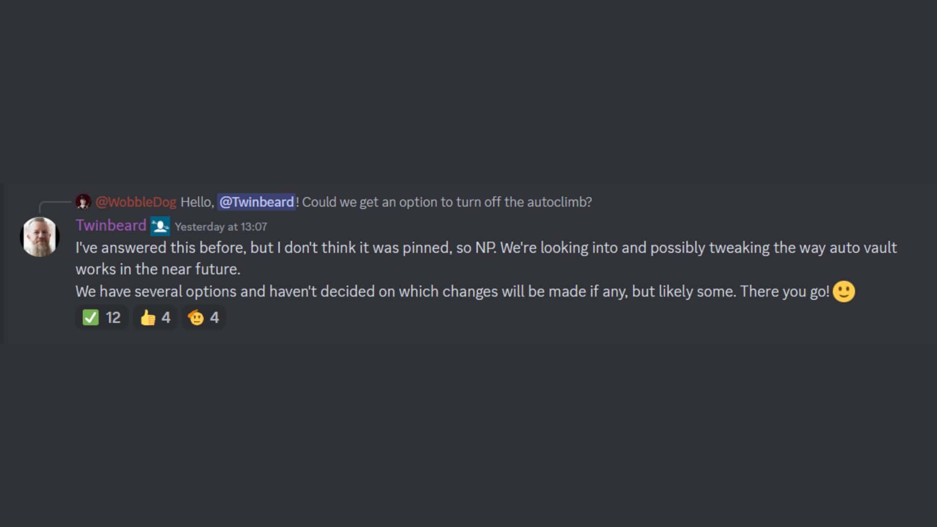 Helldivers 2 Discord about auto-climb