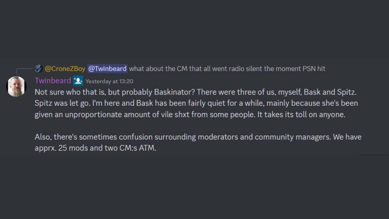 Helldivers 2 Twinbeard Discord post about Spitz 1 