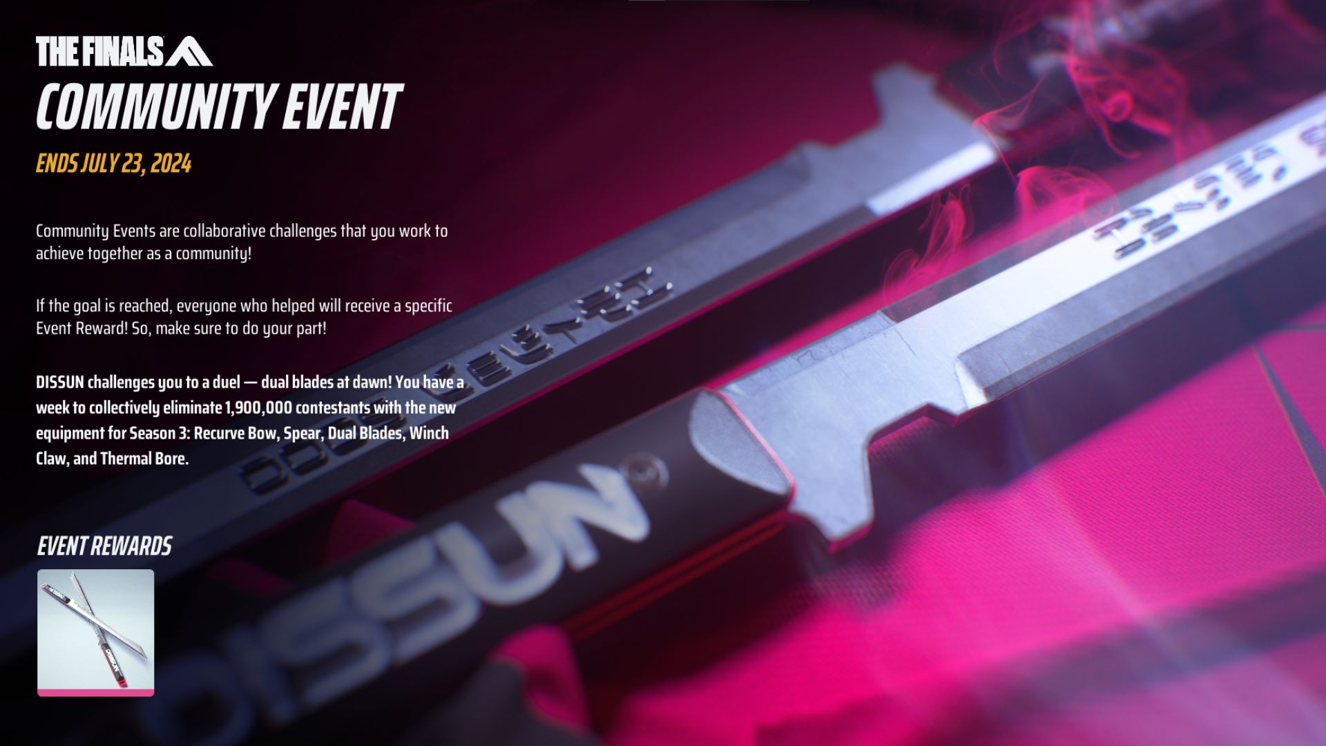The Finals Season 3 community event