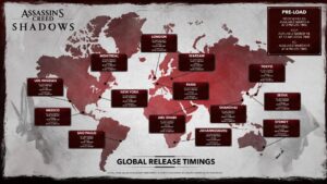 Assassin's Creed Shadows release time map