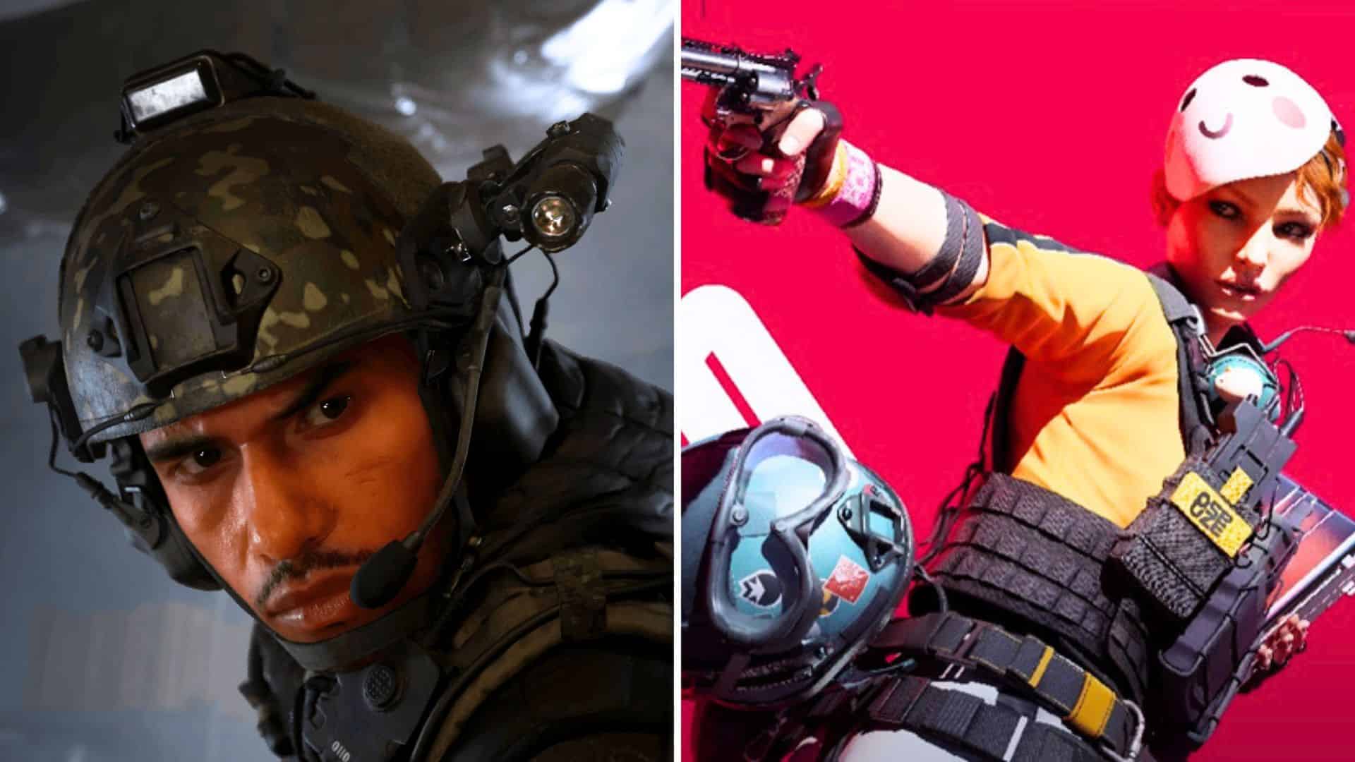 Left image MW3 soldier, right image The Finals