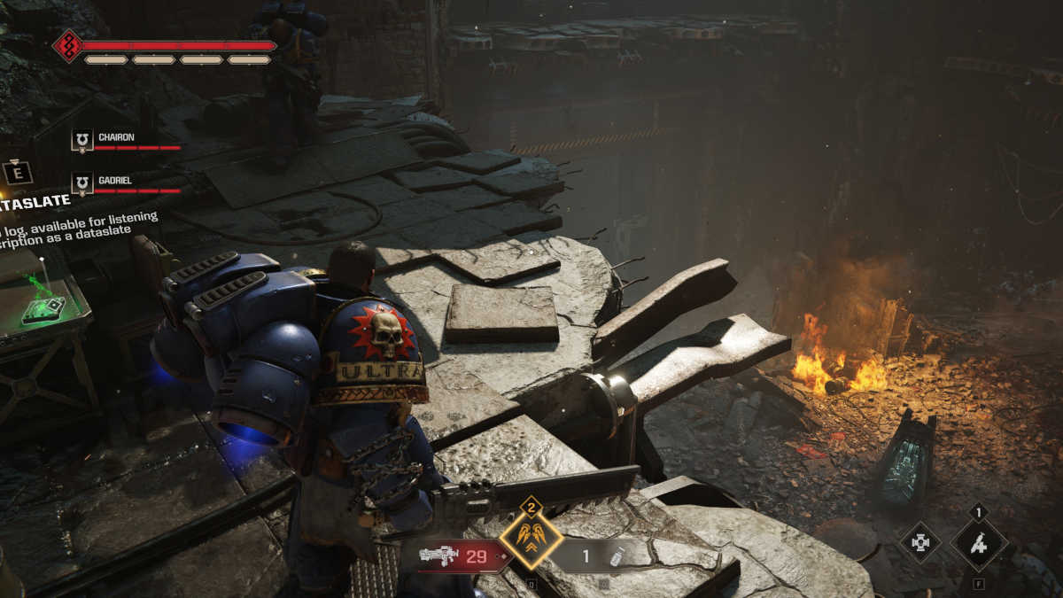 Space Marine 2 Dataslate location: a Dataslate from the Voidsong campaign mission.