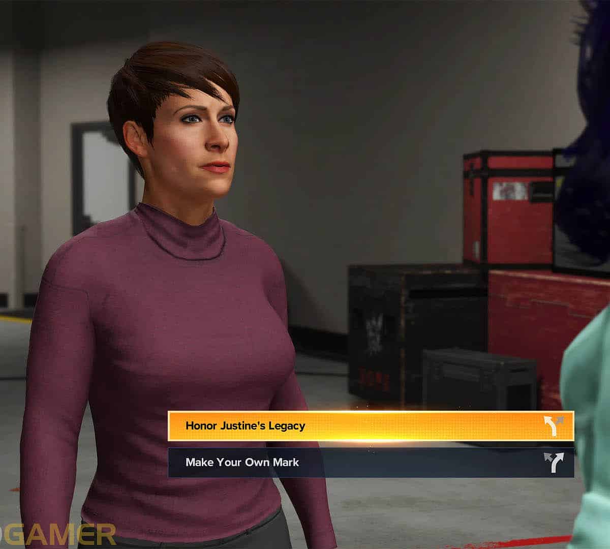 Molly Holly interacting with custom MyRise character in WWE 2K23