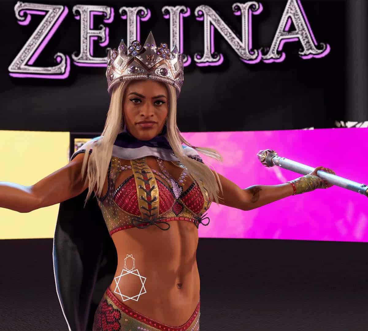WWE 2K23 Queen Zelina posing