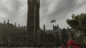 Westminster Fallout London: Picture of the Houses of Parliament and the Big Ben from Fallout mod.
