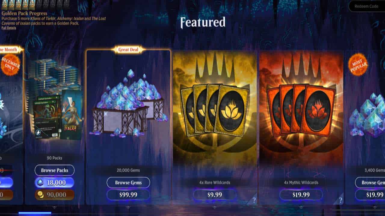 A screenshot of a game screen displaying different items, including the best ways to obtain wildcards.