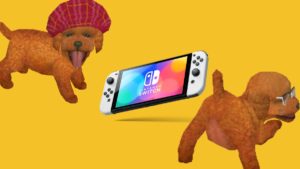 Will Nintendogs ever come to Switch - a brown poodle and a Nintendo Switch