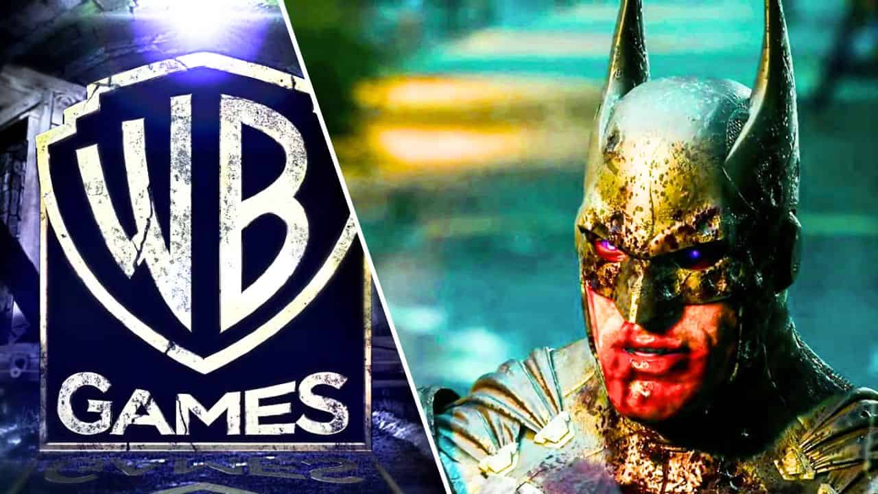 Warner Bros. Games logo next to beaten Batman from SS KTJL