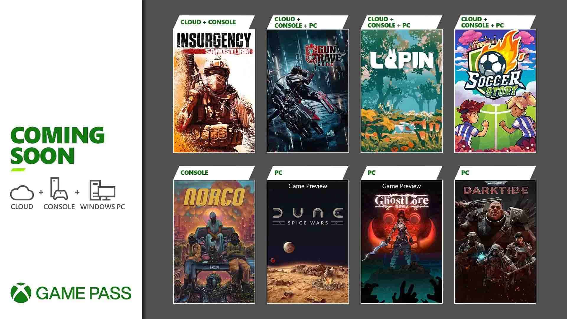 Xbox Game Pass Late November 2022