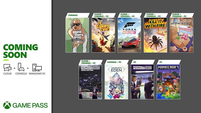 Xbox Game Pass November additions include GTA: San Andreas TDE, It Takes Two & Forza Horizon 5