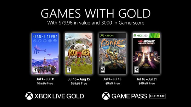 Xbox Games With Gold July 2021