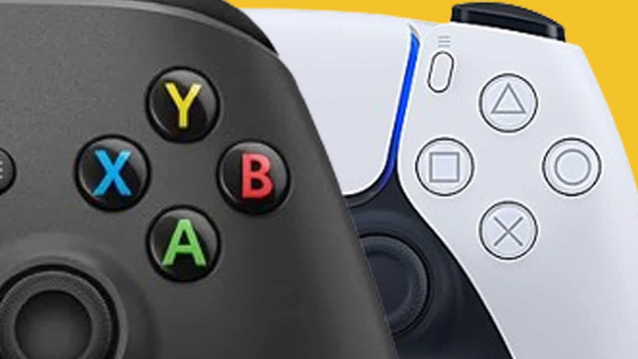 an Xbox controller and a PlayStation Controller