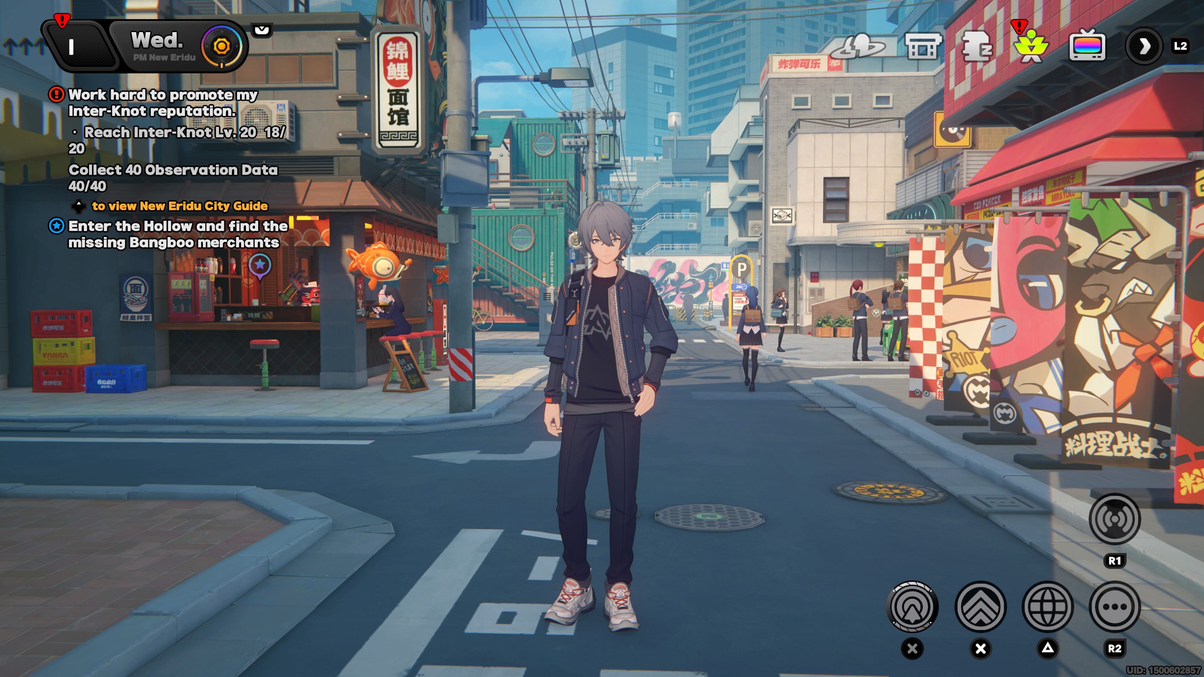 zenless zone zero dailies how to unlock errands - a character with white hair stands on a street