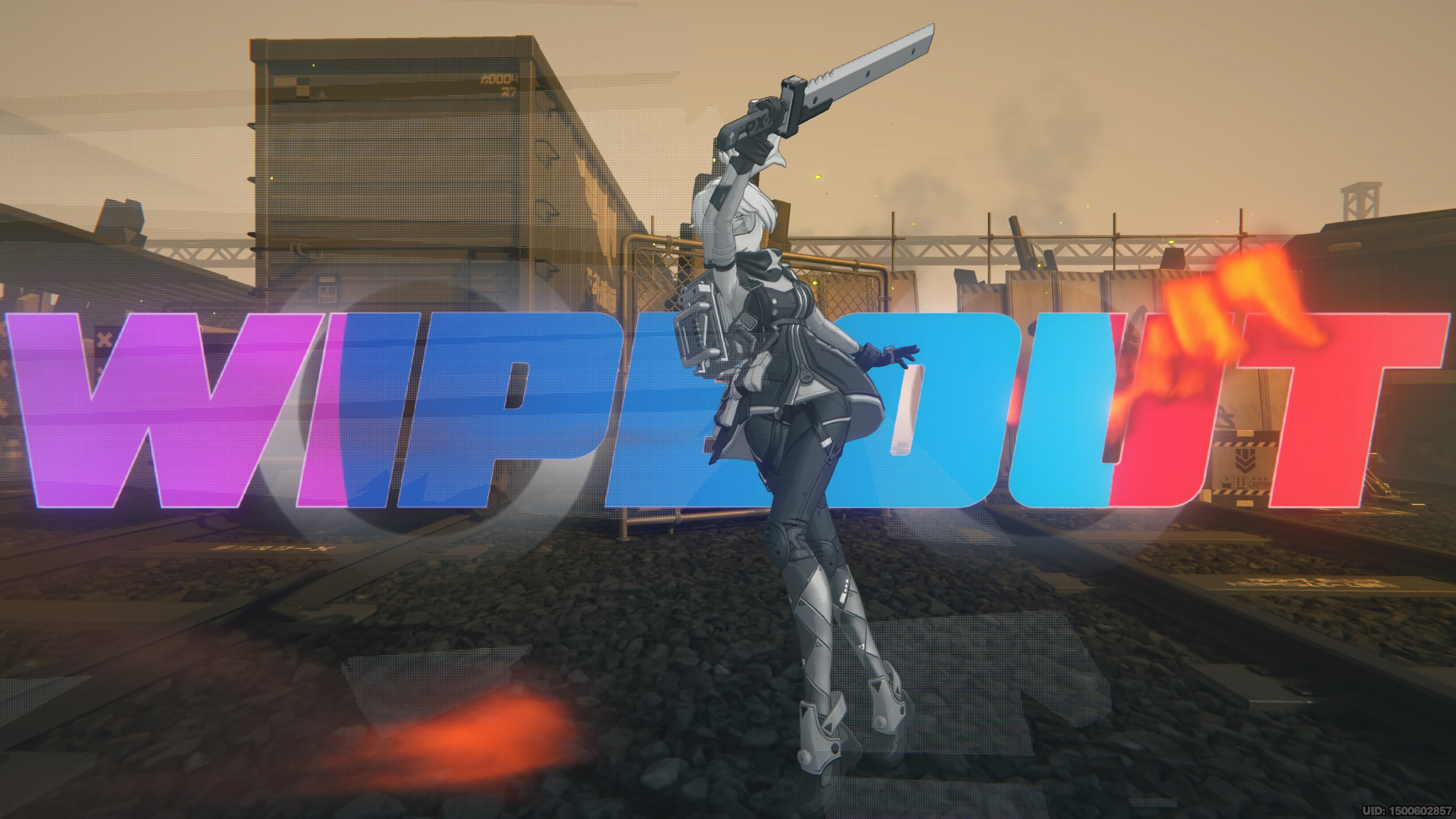 zzz 180 free pulls - a woman swings a sword with the word wipeout appears