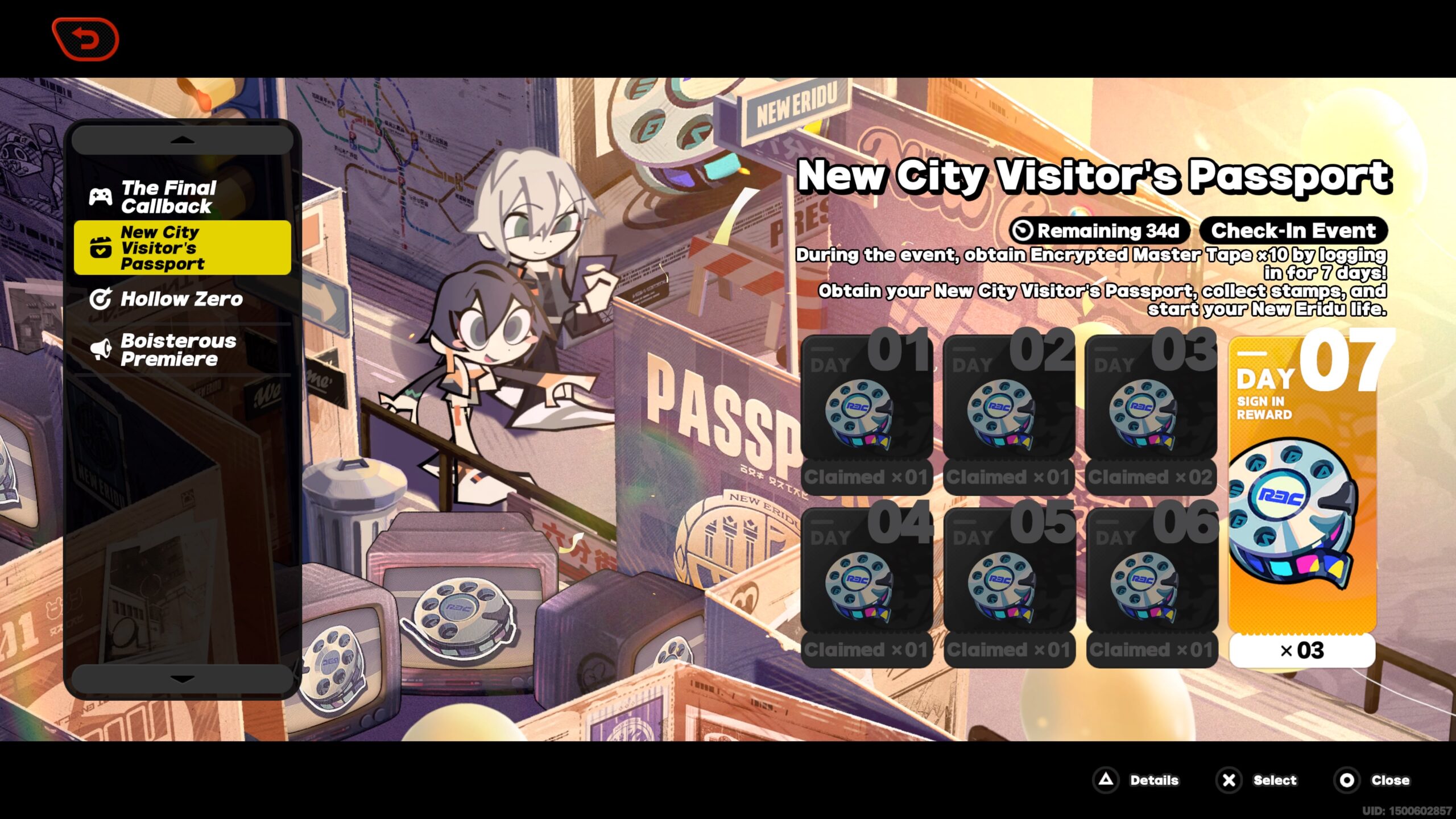 zzz 180 free pulls - an event page in zenless showing rewards