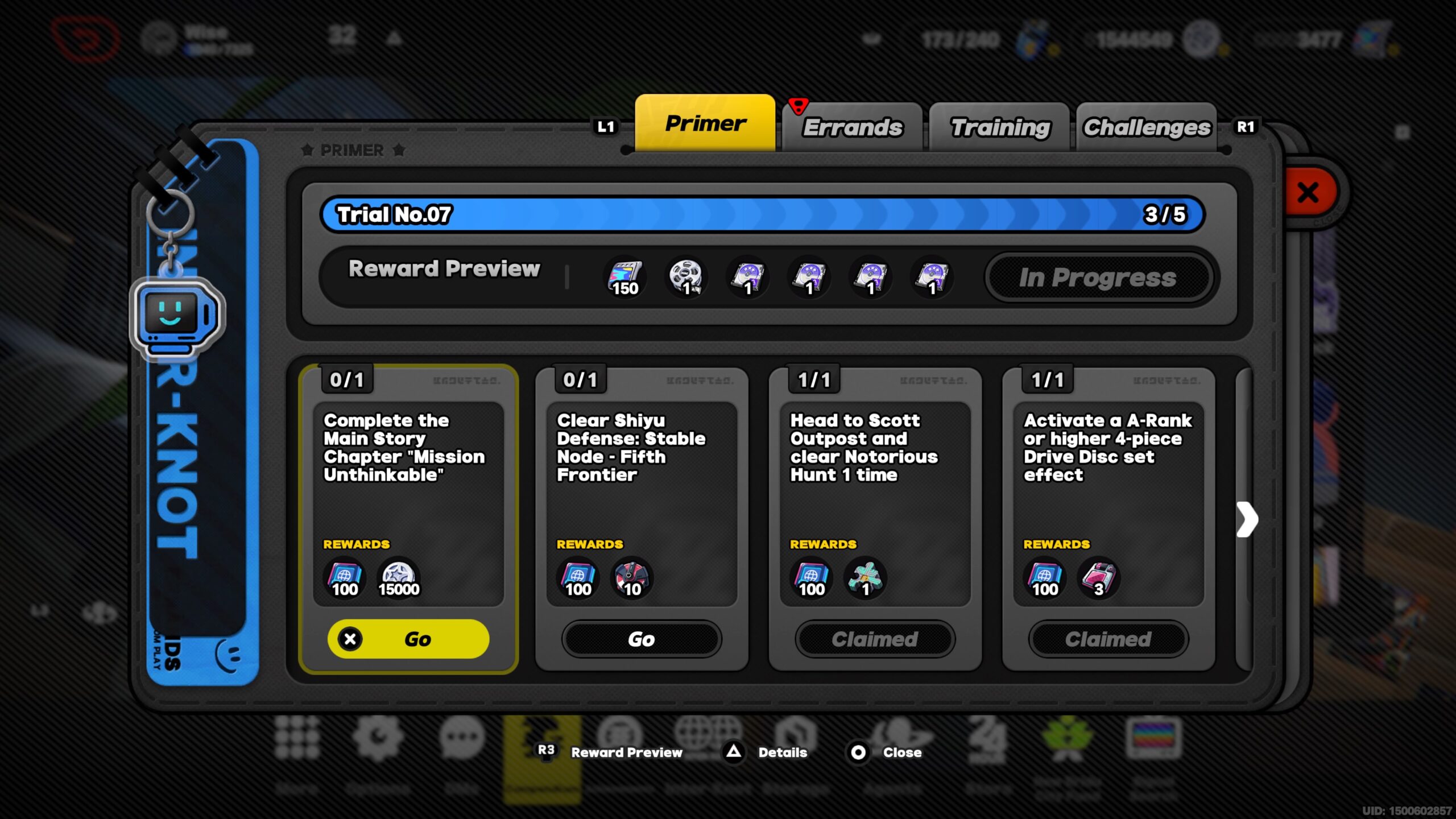 zenless zone zero how to level fast - interknot credit as a reward in the menu