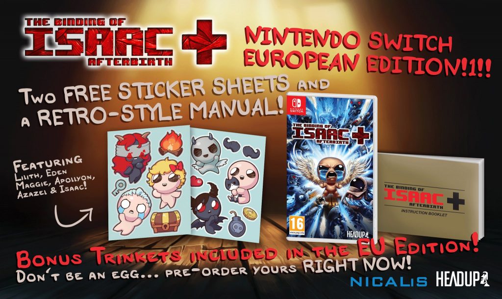 The Binding of Isaac Afterbirth+ on Nintendo Switch gets official September release date for Europe