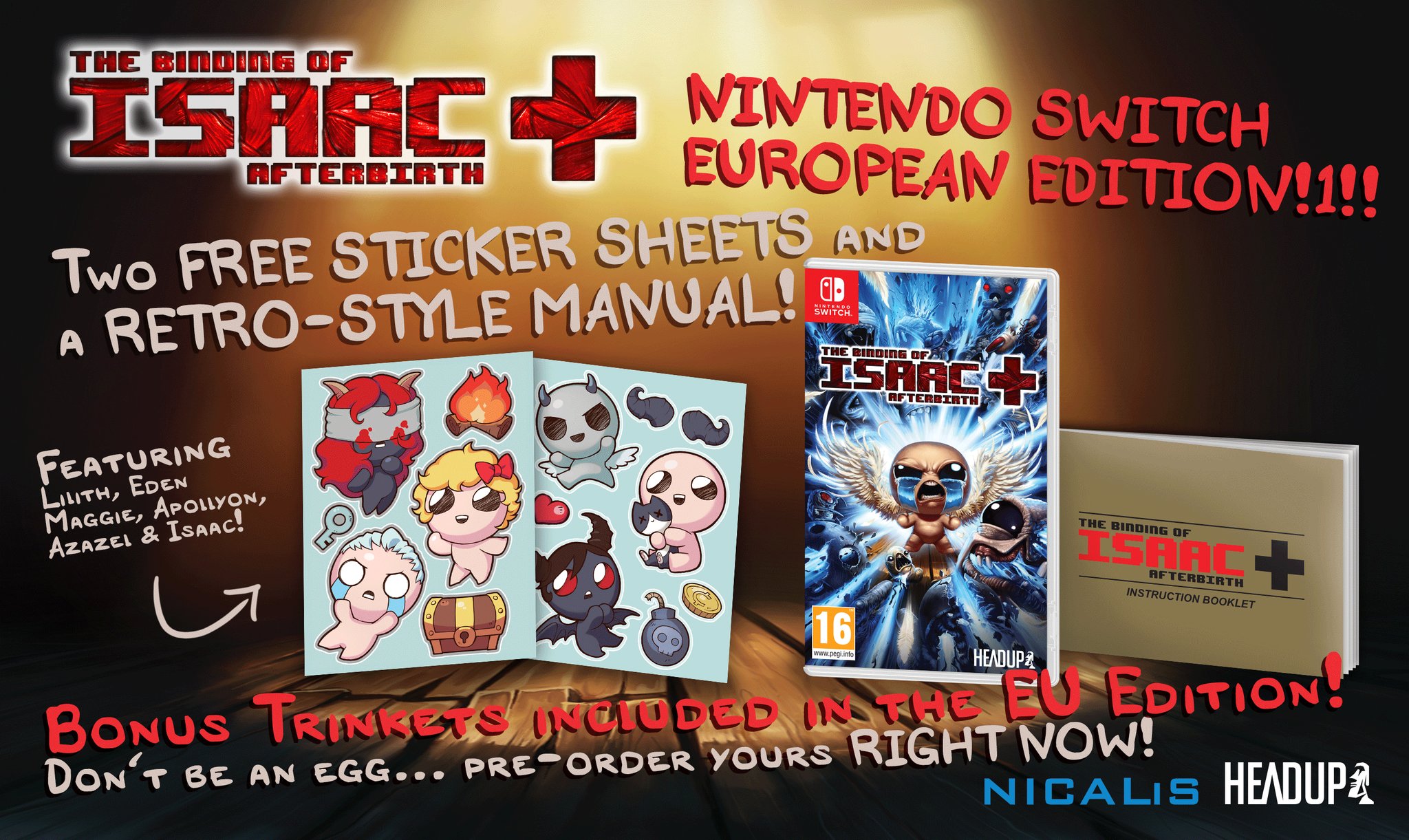 The Binding of Isaac Afterbirth+ on Nintendo Switch gets official September release date for Europe