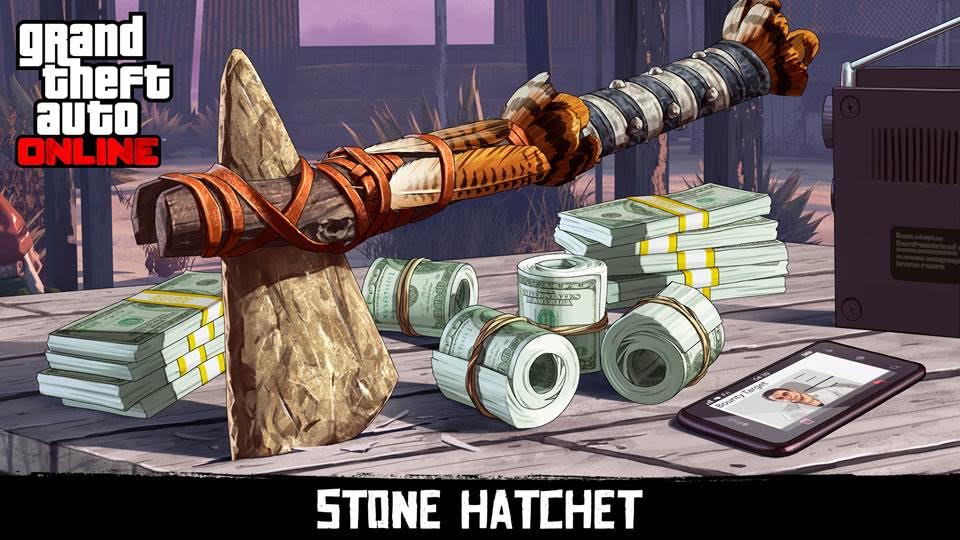 GTA Online now has a stone hatchet for you to unlock for Red Dead Redemption 2