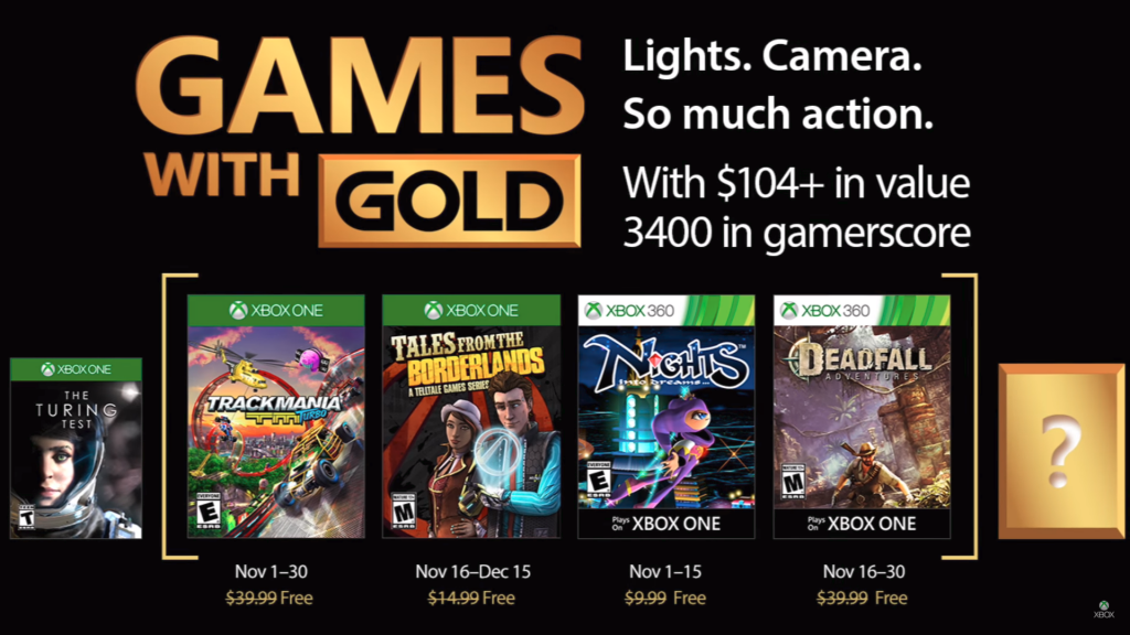 Trackmania Turbo, Tales from the Borderlands and NiGHTS into Dreams come to November’s Games with Gold