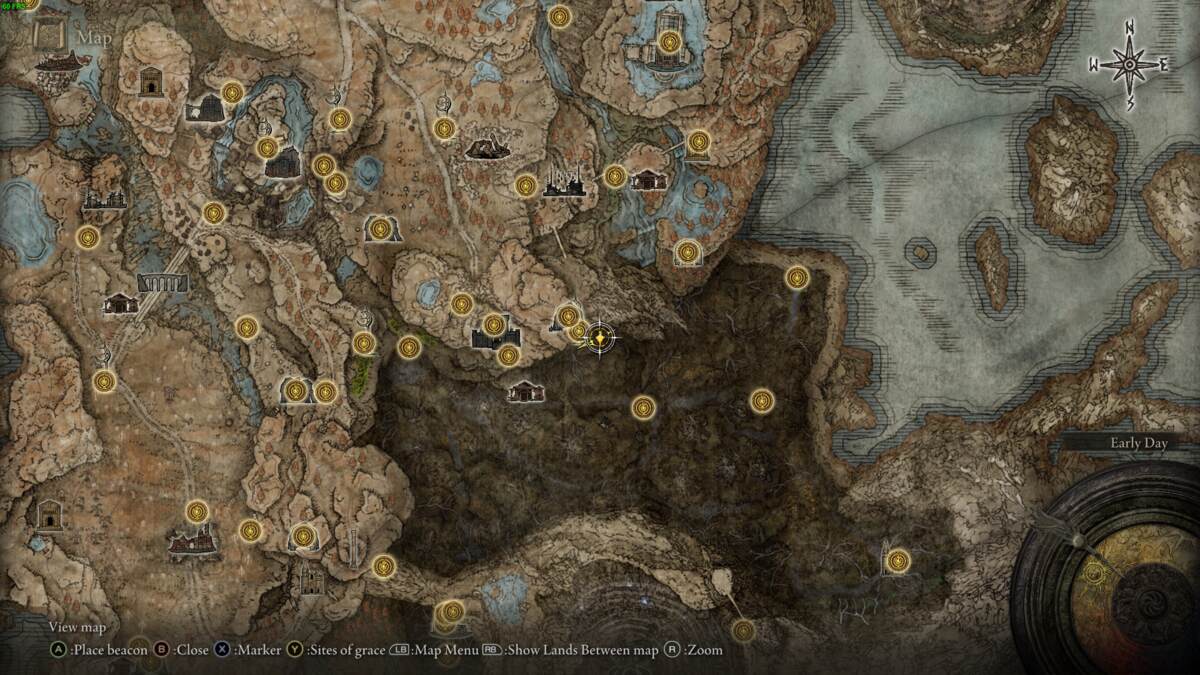Elden Ring Shadow of the Erdtree Scadutree Blessing locations: map of the realm of shadow.