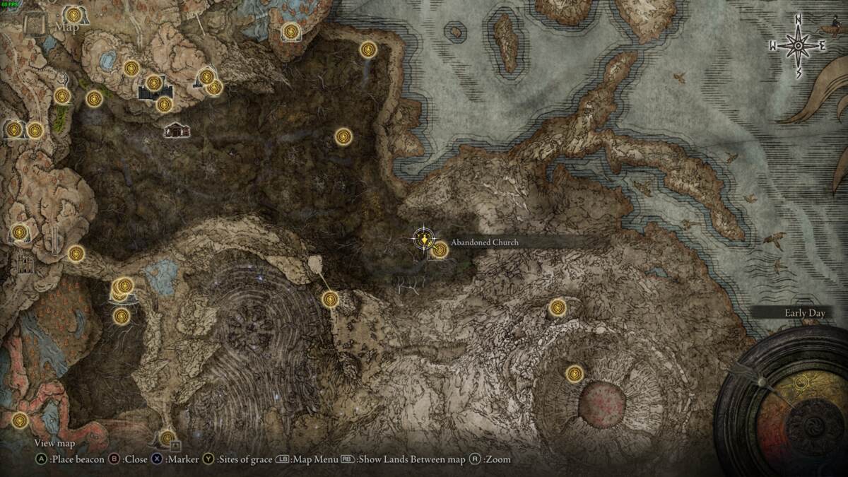 Elden Ring Shadow of the Erdtree map fragment locations: realm of shadow map.