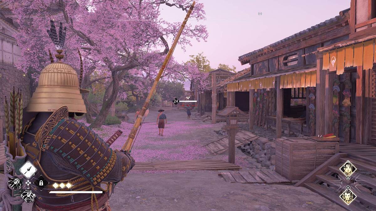 Assassin's Creed Shadows change arrows: Yasuke using a bow.
