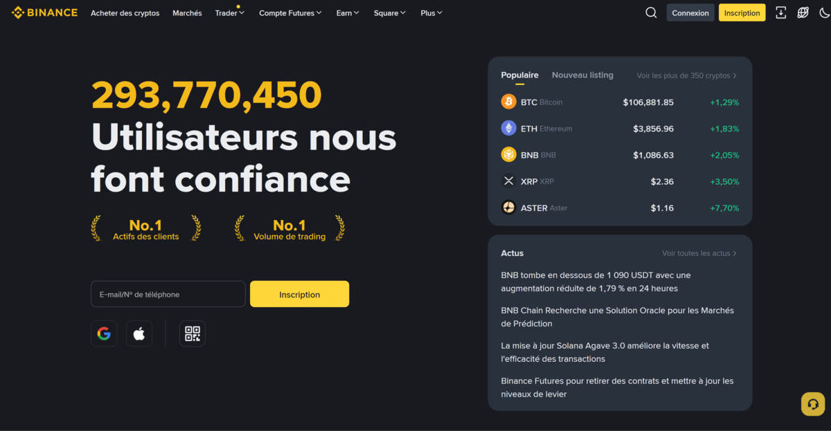 acheter ethereum sur binance