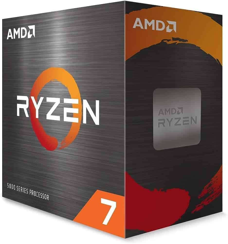 AMD Ryzen 7 5800X processor box.