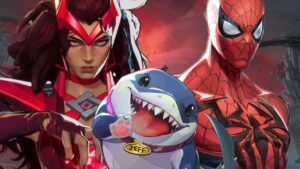 Marvel Rivals heroes standing in front of Eternal Night keyart