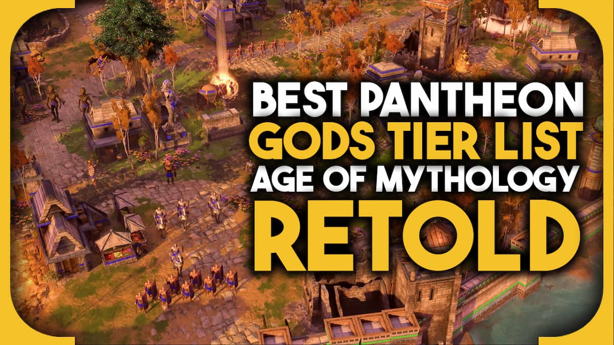 Featured image for a tierl list of best pantheon gods in Age of Mythology: Retold.