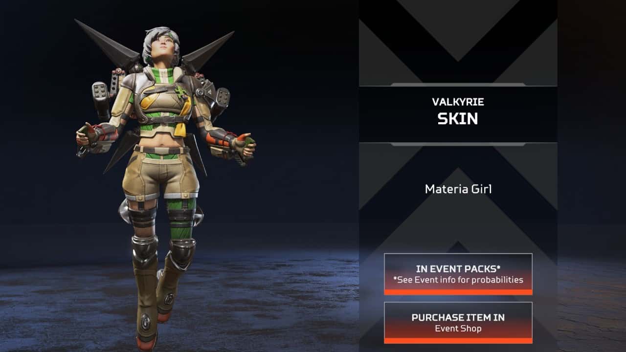 Apex Legends x Final Fantasy 7 event skins and cosmetics: Valkyrie event skin.