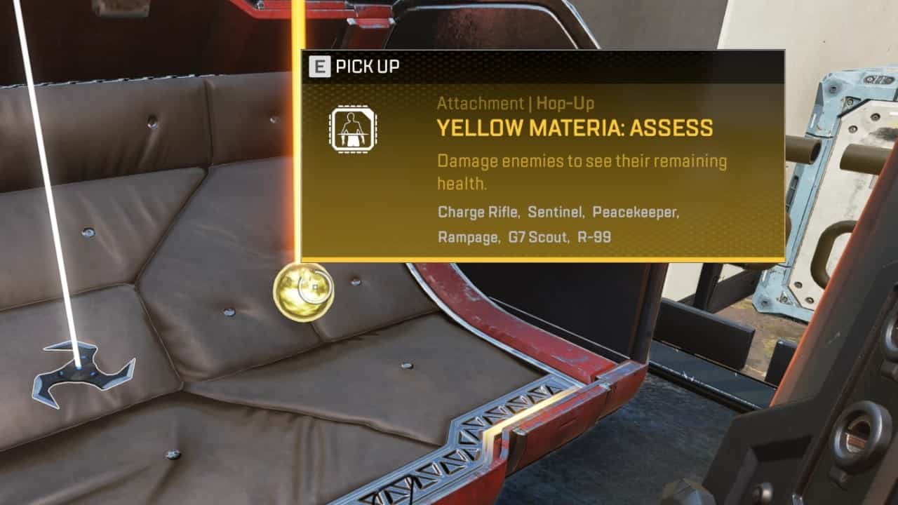 Apex Legends Final Fantasy 7 Rebirth event start time and LTM gamemode explained: Yellow Materia in a container.