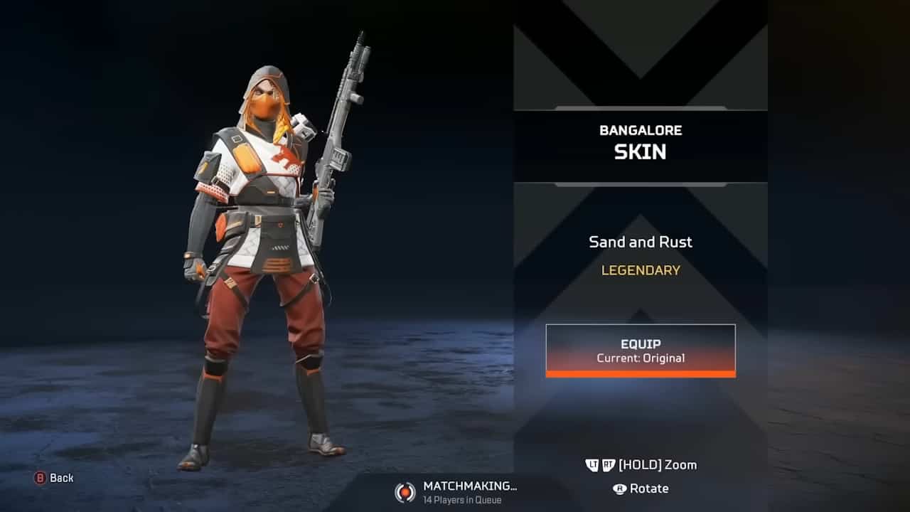 The Sand and Rust Bangalore skin in Apex Legends