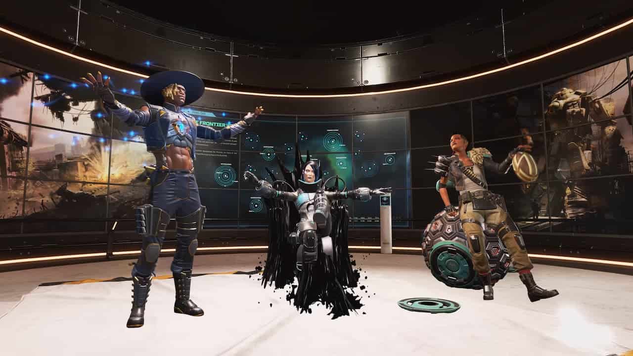Three of the Legends in Apex Legends show off new skins
