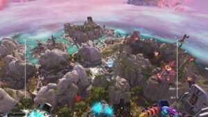 Apex Legends Season 19 Storm Point map changes and rework explained: A squad dive down onto Stormpoint.