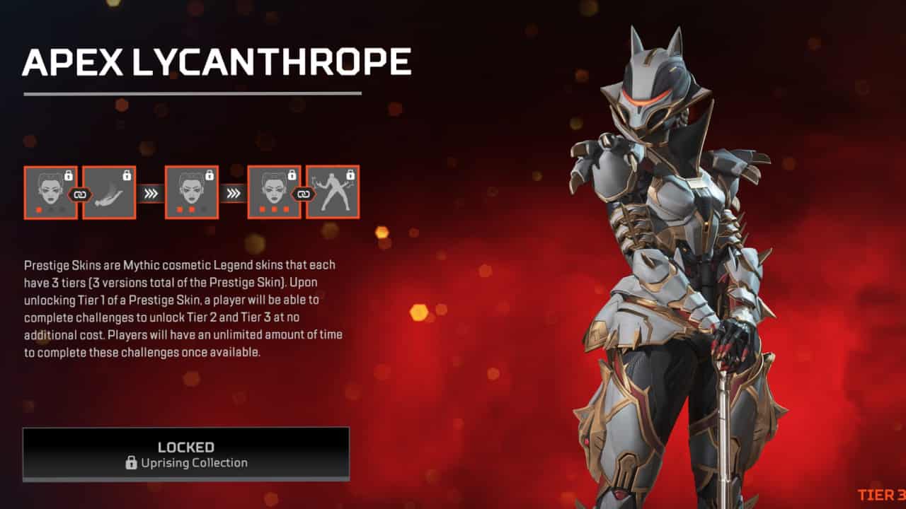 Apex Legends Uprising event skins: Tier 3 of Loba's prestige skin.