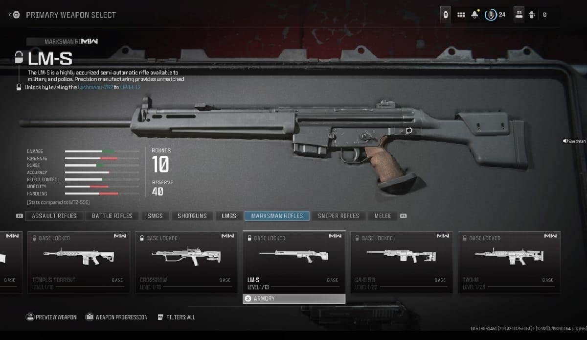 A screenshot of the MW2 guns in Call of Duty Black Ops 2.
