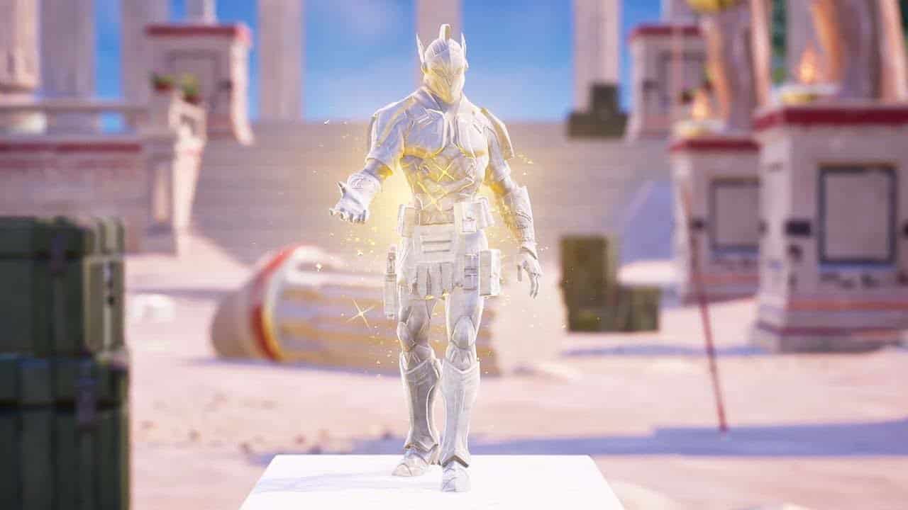 Surprising enemies feature Fortnite: A statue of Ares in Fortnite.