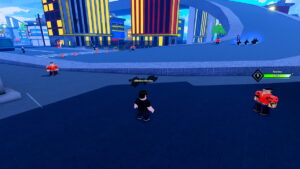 Image of the player approaching enemies in Arise Crossover game on Roblox.