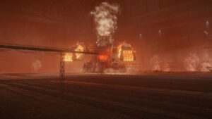 Armored Core 6 Smart Cleaner boss guide: The smart cleaner stands alone and ready in its arena.