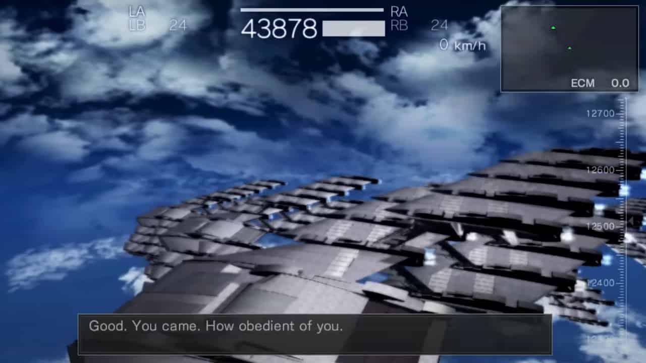 Armored Core games ranked: One of the ending mission openings from AC: For Answer.